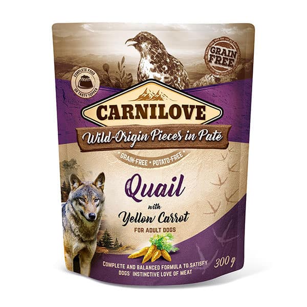 Quail with Yellow Carrot Wet Dog Food